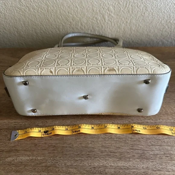 Salvatore Ferragamo taupe and yellow bag with double straps AB-21 1234 - Picture 4 of 7